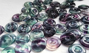 Donuts en cristal naturel, pierre de fluorite arc-en-ciel, pierre précieuse en forme de donut, pierre de cristal, pierres précieuses de Reiki, donuts de guérison, agate - Product Image 3
