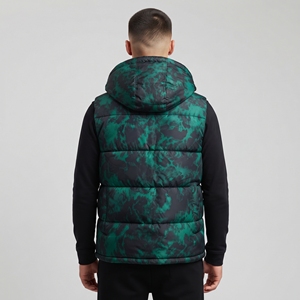 Chaleco Acolchado de Camuflaje para Hombre, con Capucha, para Invierno, sin Mangas, Chaqueta Aislante para Exteriores, con Impresión Personalizada - Product Image 2