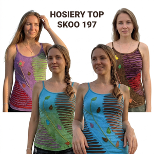 Luxurious Custom Designed Women's Tank <b>Top</b> Short Length Comfortable Breathable <b>Floral</b> Knitted Hosiery Fabric Trendy Casual Fancy - Product Image 2