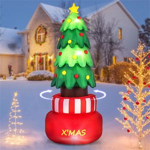 Albero di Natale Illuminato per Esterni, Impermeabile e Resistente allo Sbiadimento, con 2 Picchetti e 2 Sacche d'Acqua Incluse, Decorazioni Natalizie da Giardino - Product Image 1
