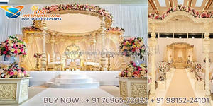 ชุดแต่งงาน Mandap Norway Manavarai ชุดงานแต่ง Mandap ชุด Mandap สีขาวแบบศรีลังกาชุด Mandap สำหรับงานแต่งงานที่ดีที่สุดในสหรัฐอเมริกา - Product Image 6