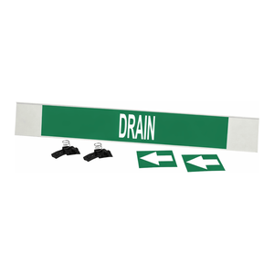 Brady DRAIN High Performance Pipe <b>Marker</b> for Indoor and Outdoor Drain Lines - Product Image 1