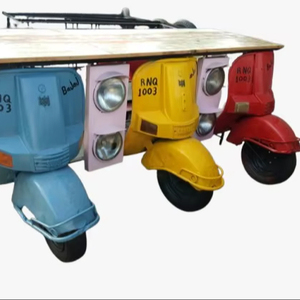 Industrial Furniture Luxury Classic Design Vintage Scooter <b>Bar</b> Counter <b>Table</b> Wine Rack Scooter <b>Bar</b> <b>Table</b> - Product Image 1
