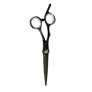 Ciseaux professionnels en acier inoxydable pour effiler les cheveux, pour droitiers, manche long en plastique bleu, pointe acérée, non pliables, usage en salon A+ - Product Image 1