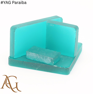 Piedra de YAG Paraíba azul, cultivada en laboratorio por AG Gems, con tratamiento térmico para cambio de color, creada en laboratorio. - Product Image 2