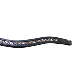 Diadema de Cuero con Ondas de Diamante para Caballo, Accesorio de Doma Ecuestre - Product Image 3