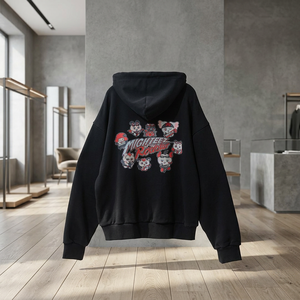 [Produit 100% officiel de Corée] Sweat-shirt à capuche zippé MICHTEEZ Rockstar noir, design Kpop Music Rock & Roll, pour tous les âges, unisexe - Product Image 4