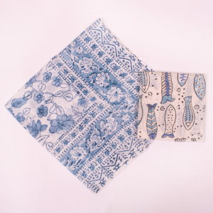 Foulard carré durable en coton, bandana imprimé à la main pour l'été, accessoires unisexes multicolores écologiques - Product Image 5