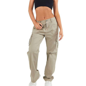 Outfitize International – Pantalons cargo pour femmes, coupe droite, unis, décontractés, multi-poches, personnalisables avec logo, vente en gros - Product Image 1