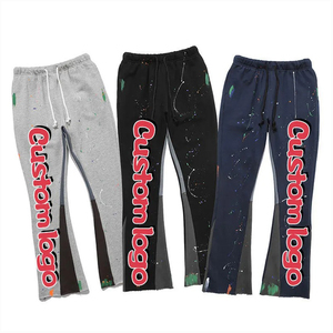 Pantalones Deportivos Ajustados de Alta Calidad para Hombre, Negros, Casuales, con Estampado Gráfico Urbano, de Secado Rápido, Transpirables, 100% Poliéster, con Cordón Ajustable - Product Image 1