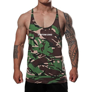 Camisetas de Gimnasio sin Mangas para Hombre, Ajuste Cómodo, Personalizadas, de Alta Calidad, de Poliéster/Algodón/Spandex, de Secado Rápido y Transpirables - Product Image 1