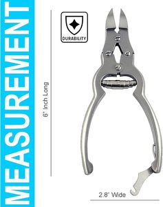 Coupe-ongles professionnel classique pour podologie, robuste, à double action, à ressort unique, 6 pouces, pour ongles épais et incarnés, logo personnalisé - Product Image 5