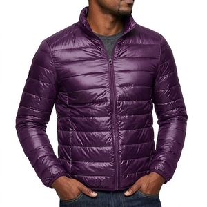 Men Puffer Jacket Lightweight Quilted Full <b>Zip</b> Stand Collar Padded Casual Outerwear Stylish Custom OEM Wholesale Manufacturer - Product Image 2