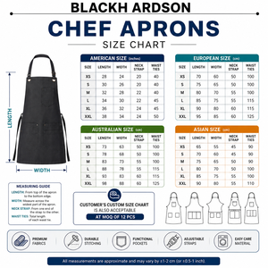 Premium 240 GSM Poly Cotton Twill Chef <b>Apron</b> Adjustable Neck Blue Bib <b>Apron</b> Custom Logo <b>Kitchen</b> Wear - Product Image 3