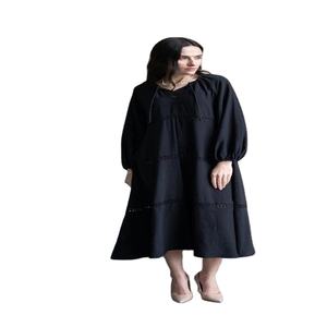 Vestido MIDI de verano de Calidad única, ropa de lino elegante de estilo bohemio para mujer - Product Image 1