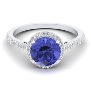 REYES Wholesaler Price 925 Sterling Silver Moissanite <b>Rings</b> For Women <b>Custom</b> 1.75Ct Tanzanite Gemstone Wedding Gift Jewelry - Product Image 5