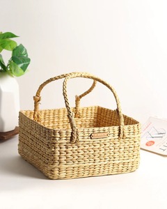 Handwoven Seagrass Fruit <b>Basket</b> for Gift Hampers Handmade Storage <b>Basket</b> Wholesale eco-friendly Made in Viet Nam - Product Image 5
