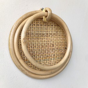 Elegante juego de toalleros de ratán para baño, colgadores decorativos, precio al por mayor, soporte natural. - Product Image 3