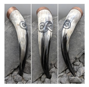 Verre à boire en agate naturelle sculpté à la main, style viking personnalisé, imitation corne de buffle, cadeau d'affaires - Product Image 1