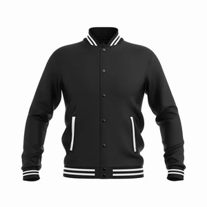 Custom varsity jacket with leather sleeves and embroidery support personalized logo manufacturing for bulk buyers - Product Image 6