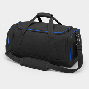 Nouveauté 2026 : Sac de sport et de voyage noir personnalisable avec logo, compartiment à chaussures ventilé, grande capacité - Product Image 2