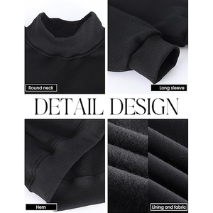 Sweat-shirt unisexe tendance 2025, col roulé, polaire, doublure 100% coton, respirant, léger, sans couture, décontracté pour l'hiver - Product Image 4