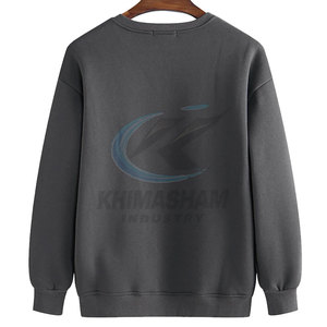 เสื้อสเวตเชิ้ตผู้ชายแขนยาวผ้าฝ้ายผสมขนแกะน้ำหนักเบา ระบายอากาศได้ดี เหมาะสำหรับฤดูหนาว สไตล์ลำลอง สีพื้น - Product Image 2