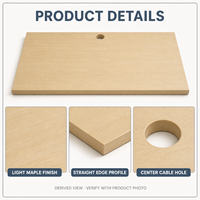 Bureau moderne en panneaux de particules E1 avec finition grain de bois, table d'étude sur mesure pour poste de travail à domicile, prix usine