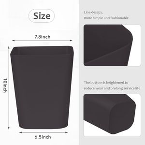 Cestino per Rifiuti Color Caffè da 1,8 Galloni, Piccolo Contenitore per Bagno, Lavanderia, Cucina, Ufficio - Product Image 2