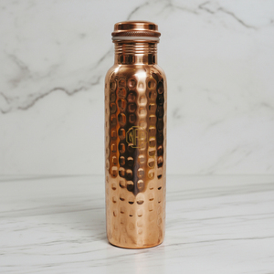 Botella de Agua de Cobre Puro Martillado de 750 ml Directo de Fábrica |   Diseño Metálico de Lujo Ecológico y Libre de BPA con Tapa e Impresión en Esmalte - Product Image 5