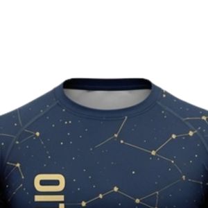 Camiseta de Compresión Azul Marino de Manga Larga con Estampado de Constelaciones, Ropa Deportiva Transpirable Sublimada para Entrenamiento Atlético y Gimnasio - Product Image 5