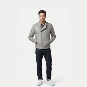 Veste en cuir PU grande taille pour homme, veste en similicuir PU, vestes pour hommes, nouvelles vestes en cuir tendance pour hommes - Product Image 5
