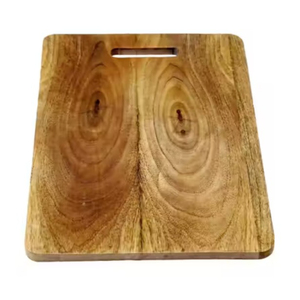 Planche à découper en bois naturel écologique, robuste, en bois massif, avec emplacement pour la poignée, pour servir fruits et viandes en cuisine - Product Image 1