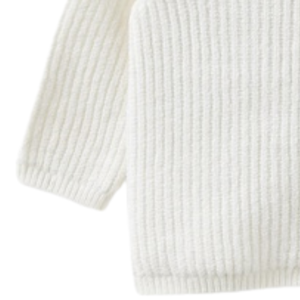 Cardigan en tricot neutre pour bébé avec inscription « Little Loved », en coton doux, à manches longues, boutonné devant, pour nouveau-né, nourrisson et tout-petit - Product Image 3