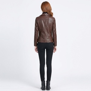 Chaqueta de Motociclista de Cuero Genuino para Hombre con Logotipo Bordado Personalizado de Alta Calidad, Chaqueta de Cuero Sintético Vintage Casual para Mujer - Product Image 2
