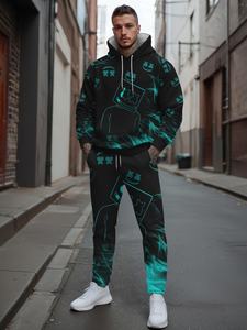 Conjuntos de Primavera para Hombre, Diseño Artístico Creativo, Estilo Harajuku, Tejido Ligero y Transpirable, 100% Poliéster, Impresión 3D, 220g - Product Image 5