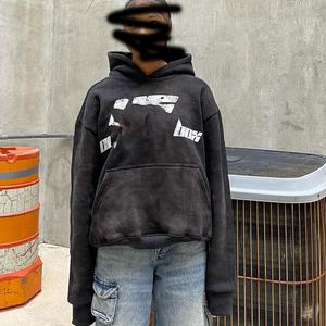 Econex Sports 2025 Streetwear Pantalon de survêtement unisexe évasé à effet soleil Sweat à capuche délavé Ensemble de sweats à capuche délavés à l'acide Survêtement personnalisé - Product Image 3