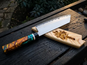 2026 Luxury Handmade Carbon Steel Chef <b>Knife</b> Full Tang Resin Handle <b>Kitchen</b> <b>Knife</b> Factory Supplier - Product Image 3