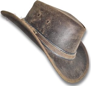 Sombrero de Vaquero Unisex de Cuero con Ala Moldeable y Ojales de Latón para Uso en Exteriores, Estilo Casual para Adultos, Apto para las Cuatro Estaciones, Modelo 2026 - Product Image 5