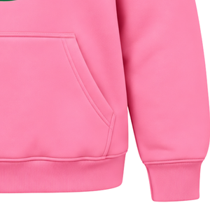   Sudadera con Capucha Rosa Premium para Mujer con Bordado de Hiedra Verde, Forro Polar Suave, Bolsillo Canguro, Estilo Casual - Product Image 6
