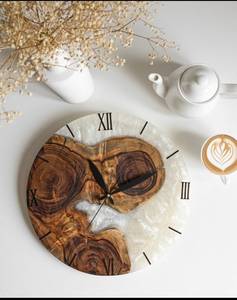 Wooden epoxy wall <b>clock</b> resin wall <b>clock</b> custom made wall <b>clock</b> unique wall <b>clock</b> for living room designer wall <b>clock</b> - Product Image 4