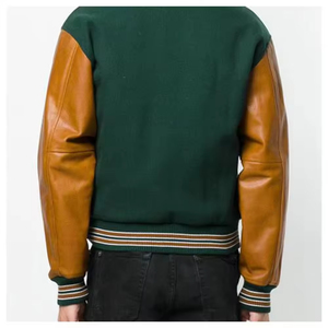 เสื้อแจ็คเก็ต Letterman Varsity แบบ Oversize ราคาถูก คุณภาพดี ขายส่ง สำหรับผู้ชาย เหมาะสำหรับเบสบอล วิทยาลัย และฤดูหนาว - Product Image 2