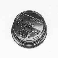 Couvercle en plastique PP 80mm 90mm Noir Blanc Givré Transparent Jetable Recyclable Qualité Alimentaire Fermeture Lisse Gobelet à Boissons Taïwan