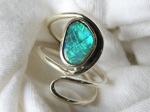 Australian <b>Opal</b> <b>Ring</b> Adjustable-925 Sterling Silver-October Birthstone-<b>Opal</b> Doublets-Handmade Jewelry-Gift For Her-MS - Product Image 3