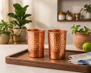 Handmade Hammered Copper <b>Drinking</b> Cup Vintage Style Eco-Friendly for Dining Use Premium Copper <b>Glasses</b> Ayurvedic Water Cup - Product Image 4