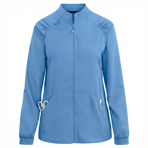 Blouse d'infirmière à fermeture éclair intégrale, design personnalisé, couleurs variées, coupe ajustée, vêtements médicaux, manches longues, blouses élégantes, directement de l'usine - Product Image 5