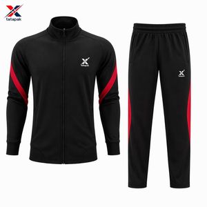 Quick Dry Breathable Vintage Solid Spring Slim Fit 2 1 Design Lightweight Track Suit 100% Cotton Fabric Unisex Adults Sports - Product Image 1