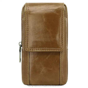 Men Cellphone Accessories <b>Phone</b> case Bags Custom Logo <b>Belt</b> Wallet Waist <b>Phone</b> Pu Leather Bag Pouch - Product Image 1