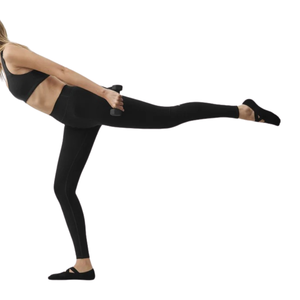 Women High Waist Full Length Solid <b>Black</b> <b>Leggings</b> Knitted Spandex Nylon Stretch Seamless Basic Style All Seasons - Product Image 2