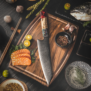 Legacy Blades 5-Piece Sustainable Damascus Steel <b>Knife</b> <b>Set</b> Handmade <b>Sharp</b> Straight Edge Resin Handle Ambidextrous Kitchen <b>Knife</b> - Product Image 4